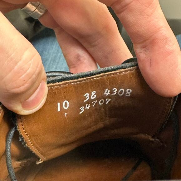 Allen Edmonds LaSalle Split Toe Blucher Dress Shoe Black Calf USA Men's 10 Wide - Picture 10 of 14